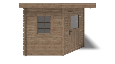 Casetta da giardino in legno - 8m2 - 3x3m - impregnata - 28mm - colore: marrone