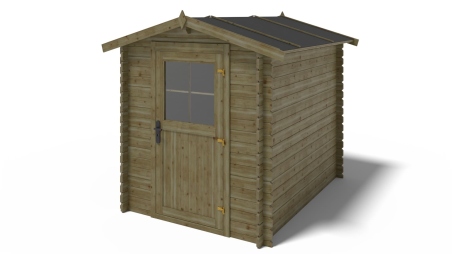 Casetta da giardino in legno - 4.75m2 - 1.9x2.5m - impregnata - 28mm - colore: verde