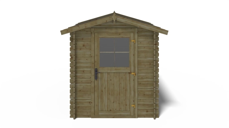 Casetta da giardino in legno - 4.75m2 - 1.9x2.5m - impregnata - 28mm - colore: verde