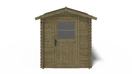 Casetta da giardino in legno - 4.75m2 - 1.9x2.5m - impregnata - 28mm - colore: verde