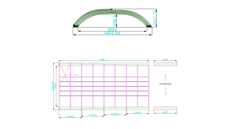 Copertura telescopica per piscina Horizon - 8.58x3.92 m - Policarbonato compatto da 3 mm - per la piscina BAS7309