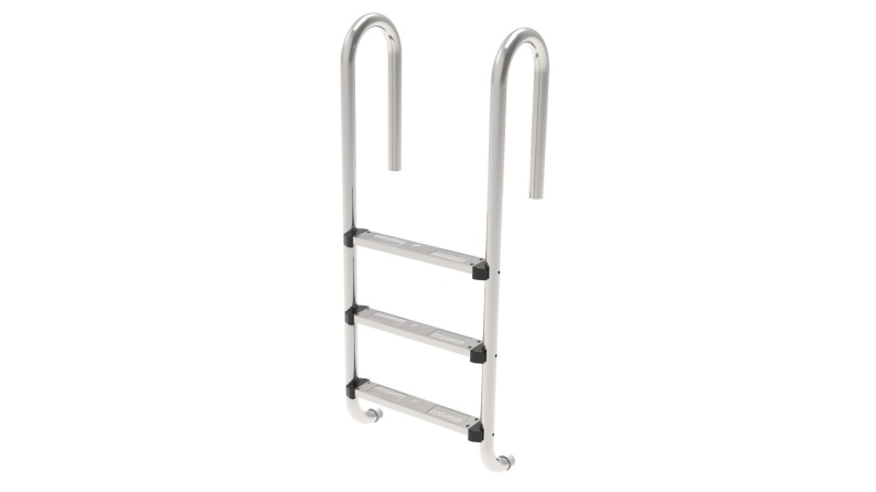 Scaletta per piscina a 3 gradini in acciaio inox