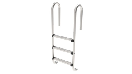 Scaletta per piscina a 3 gradini in acciaio inox