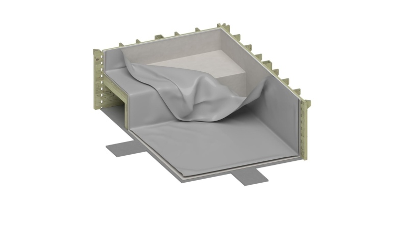 Piscina NEMO 4.3 x 3 – H.1.18 m con spiaggia, grigio, con supporti da cementare