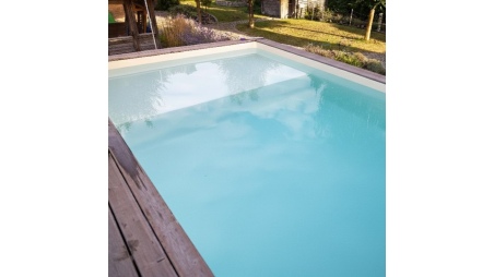 Piscina NEMO 4.3 x 3 – H.1.31 m con spiaggia, grigio, con supporti da cementare