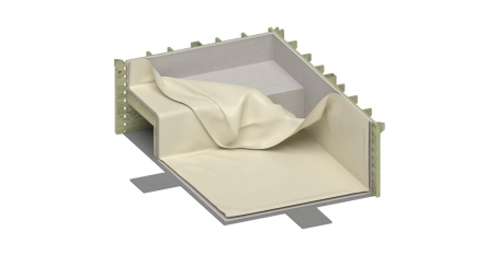 Piscina AQUA 6.1 x 2.85 – H.1.31 m con spiaggia, sabbia, con supporti fissati al calcestruzzo