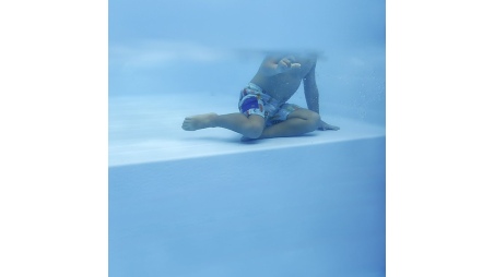 Piscina AQUA 6.1 x 2.85 – H.1.31 m con spiaggia, grigio, Su telaio - senza cementazione