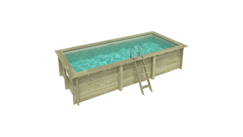 Piscina AQUA 6.1 x 2.85 - H.1.31 m, sabbia, con supporti da cementare