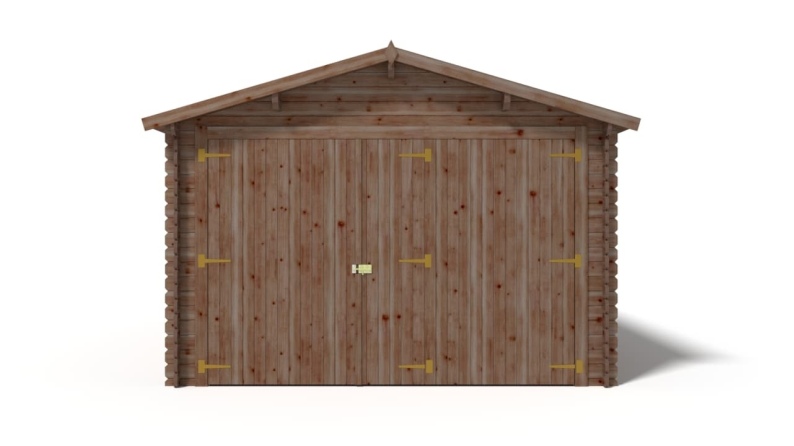 Garage in legno - 21m2 - 3.5x6m - impregnata - 28mm - colore: marrone