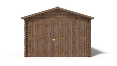 Garage in legno - 21m2 - 3.5x6m - impregnata - 28mm - colore: marrone