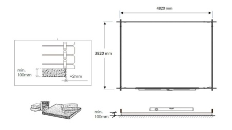 Casetta da giardino in legno - 20m2 - 5x4m - impregnata - 28mm - colore: marrone