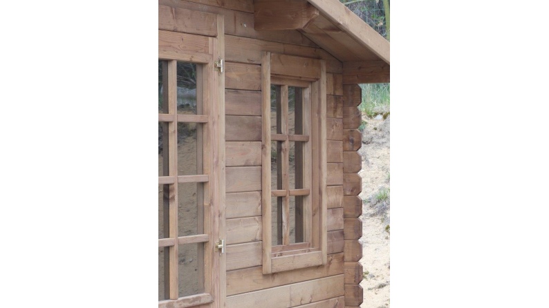 Casetta da giardino in legno - 20m2 - 5x4m - impregnata - 28mm - colore: marrone