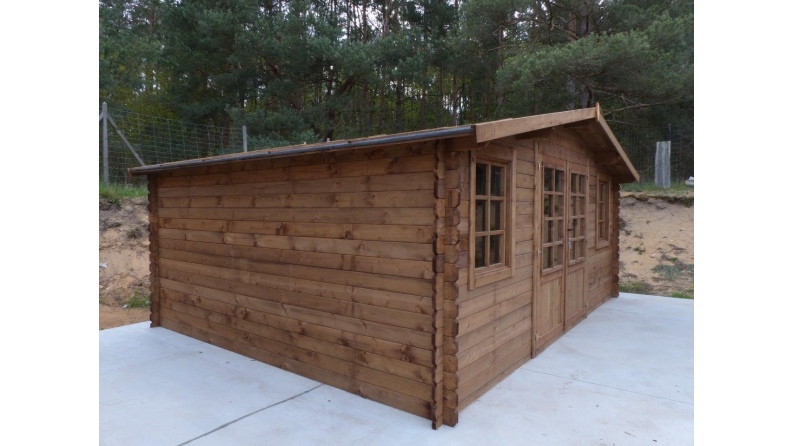 Casetta da giardino in legno - 20m2 - 5x4m - impregnata - 28mm - colore: marrone