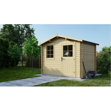 Casetta da giardino in legno - 6m2 - 3x2m - 28mm - colore: naturale