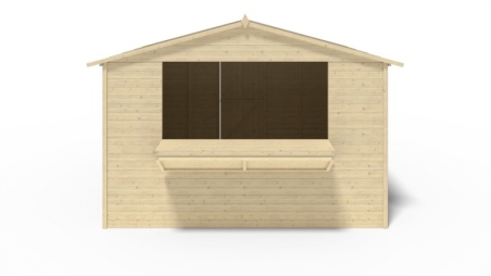 Chiosco per mercatini 9.42 m2 - 3.11x3.03 m - 19 mm