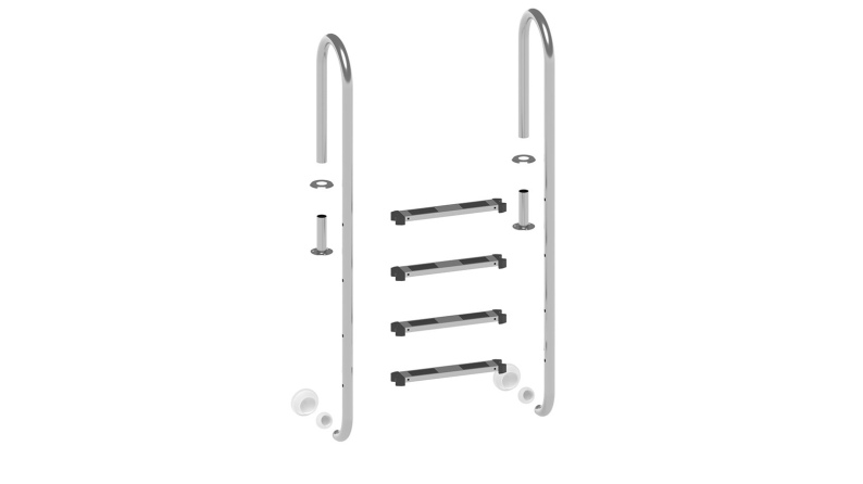 Scaletta per piscina in acciaio inossidabile a 4 gradini