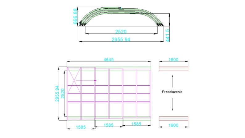 Copertura telescopica per piscina Horizon - 4.64x2.52 m - Policarbonato compatto da 3 mm - per la piscina BAS7304
