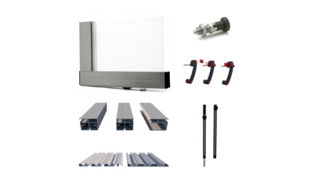 Copertura telescopica per piscina Horizon - 5.95x3.08 m - Policarbonato alveolare da 8 mm - per la piscina BAS7305