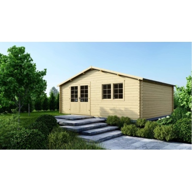 Casetta da giardino in legno - 30m2 - 6x5m - 40mm - colore: naturale