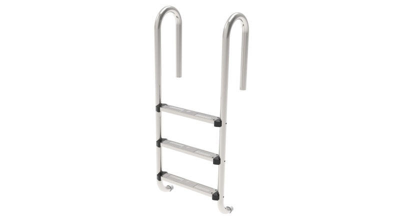 Scaletta per piscina a 3 gradini in acciaio inox