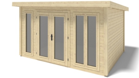 Casetta da giardino in legno Kira 4,04x3,09 m - 12 m2 - 34 mm