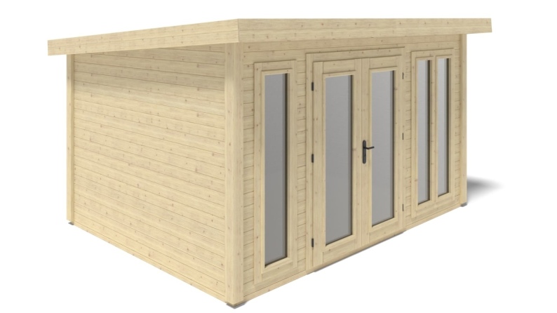 Casetta da giardino in legno Kira 4,04x3,09 m - 12 m2 - 34 mm