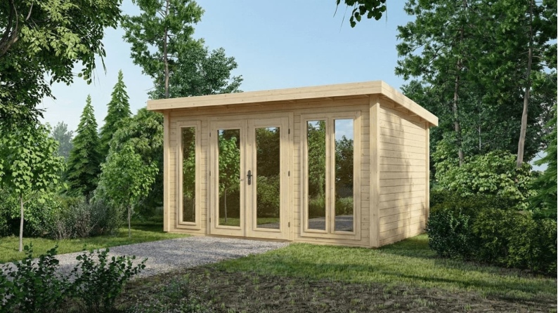 Casetta da giardino in legno Kira 4,04x4,09 m - 12 m2 - 34 mm