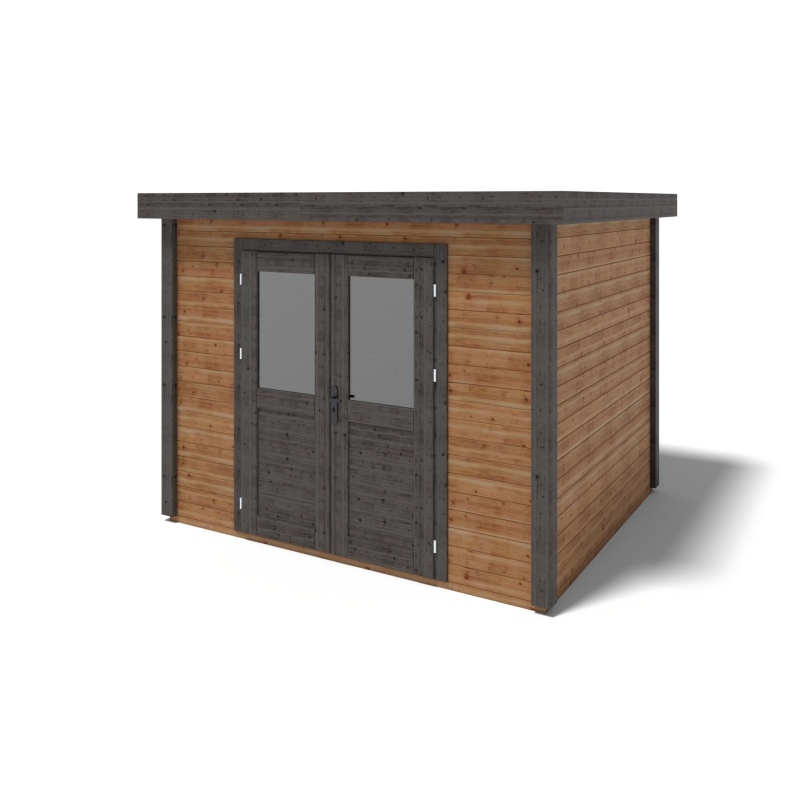 Casetta da giardino in legno  3.09x2.59 m - 8 m2 - 28 mm - impregnata