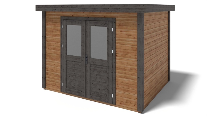 Casetta da giardino in legno Aura 3.09x2.59 m - 8 m2 - 28 mm - impregnata