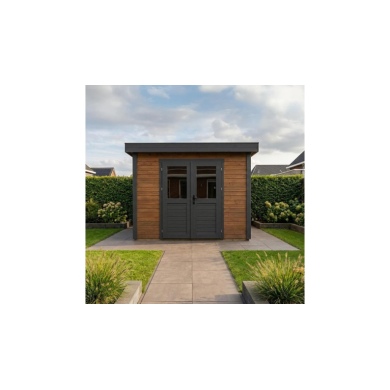 Casetta da giardino in legno Aura 3.09x3.09 m - 9.55 m2 - 28 mm - impregnata