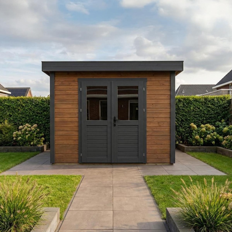 Casetta da giardino in legno  3.09x3.09 m - 9.55 m2 - 28 mm - impregnata