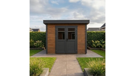 Casetta da giardino in legno Aura 3.09x3.09 m - 9.55 m2 - 28 mm - impregnata