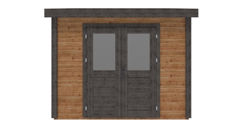 Casetta da giardino in legno Aura 3.09x3.09 m - 9.55 m2 - 28 mm - impregnata