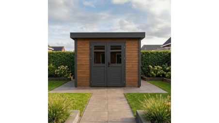 Casetta da giardino in legno Aura 3.09x4.09 m - 12.64 m2 - 28 mm - impregnata