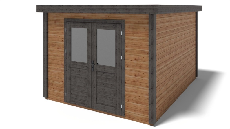 Casetta da giardino in legno Aura 3.09x4.09 m - 12.64 m2 - 28 mm - impregnata