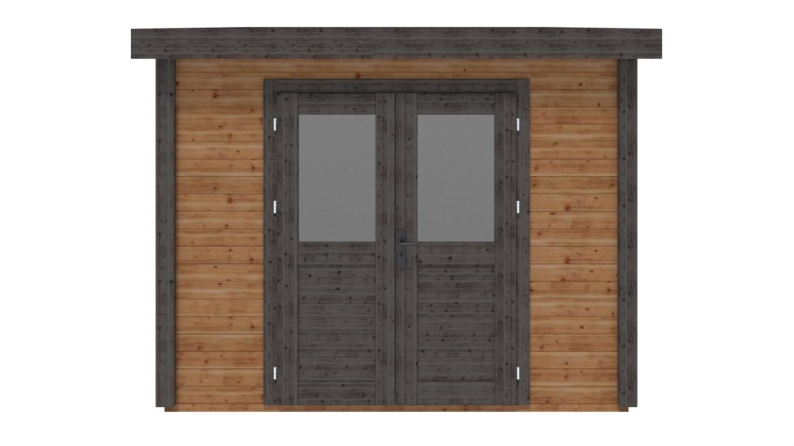 Casetta da giardino in legno Aura 3.09x4.09 m - 12.64 m2 - 28 mm - impregnata