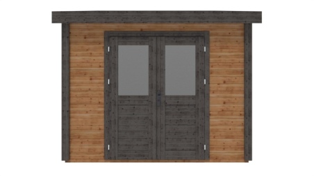 Casetta da giardino in legno Aura 3.09x4.09 m - 12.64 m2 - 28 mm - impregnata