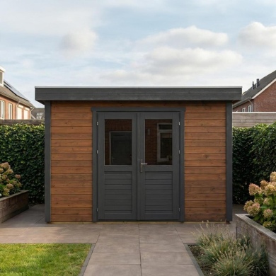 Casetta da giardino in legno  4.09x2.59 m - 10.59 m2 - 28 mm - impregnata