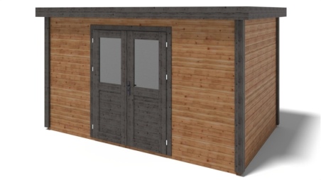Casetta da giardino in legno Freya 4.09x2.59 m - 10.59 m2 - 28 mm - impregnata