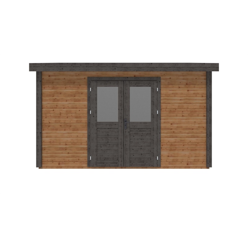 Casetta da giardino in legno  4.09x2.59 m - 10.59 m2 - 28 mm - impregnata