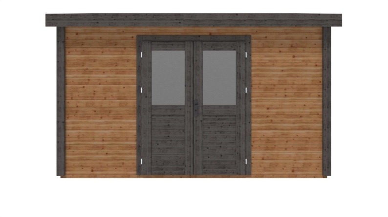 Casetta da giardino in legno Freya 4.09x2.59 m - 10.59 m2 - 28 mm - impregnata