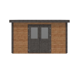 Casetta da giardino in legno  4.09x2.59 m - 10.59 m2 - 28 mm - impregnata
