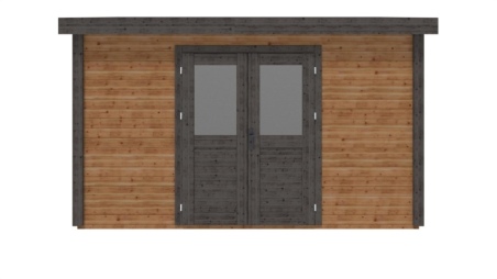 Casetta da giardino in legno Freya 4.09x2.59 m - 10.59 m2 - 28 mm - impregnata