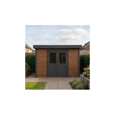 Casetta da giardino in legno Freya 4.09x3.09 m - 12.64 m2 - 28 mm - impregnata