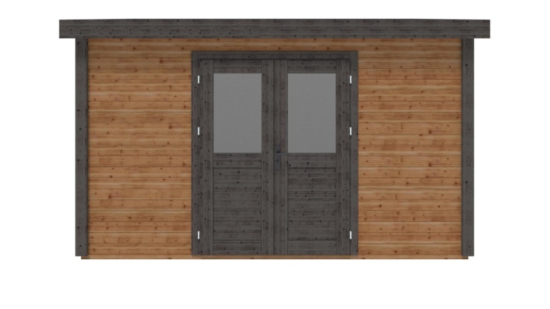 Casetta da giardino in legno Freya 4.09x3.09 m - 12.64 m2 - 28 mm - impregnata