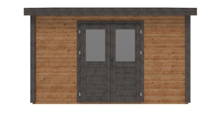 Casetta da giardino in legno Freya 4.09x3.09 m - 12.64 m2 - 28 mm - impregnata
