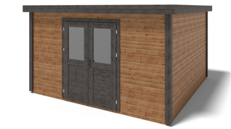 Casetta da giardino in legno Freya 4.09x4.09 m - 16.73 m2 - 28 mm - impregnata