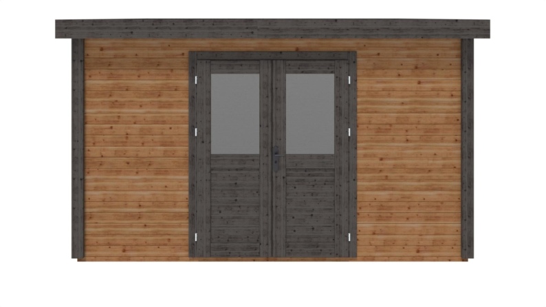 Casetta da giardino in legno Freya 4.09x4.09 m - 16.73 m2 - 28 mm - impregnata