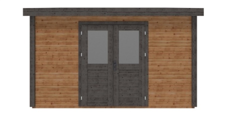 Casetta da giardino in legno Freya 4.09x4.09 m - 16.73 m2 - 28 mm - impregnata