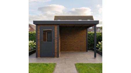 Casetta da giardino in legno Mira 4.06x2.59 m - 10.51 m2 - 28 mm - impregnata